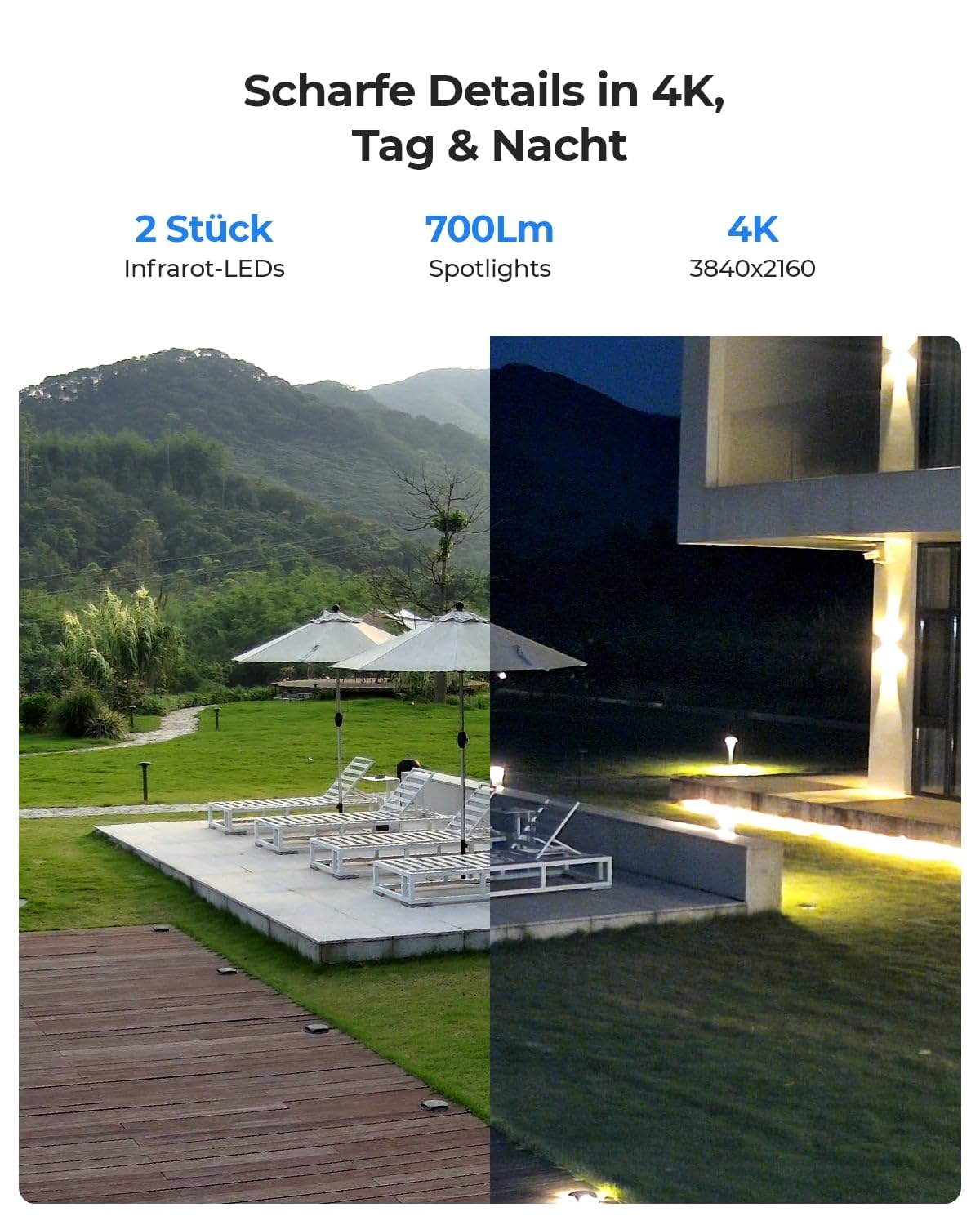 Reolink 4K PoE Überwachungskamera Außen mit 180° Pan, Spotlight, RLC-81PA | PoE Outdoor IP Kamera mit Zwei-Wege-Gespräch, Farbnachtsicht, Auto-Tracking, Smarte Personen-/Fahrzeug-/Haustiererkennung