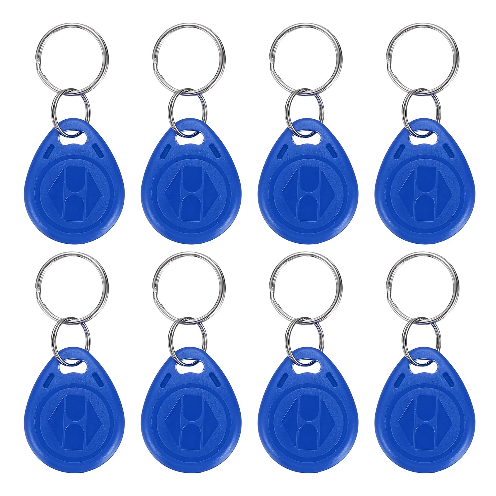 PATIKIL 125kHz T5577 RFID Key Fob Tag, (Blue) (8pcs), Writable Rewritable Smart Key Fobs Tags Blank Clone IC Card Key Classic 1K, Suit for - Entry Access Control Systems