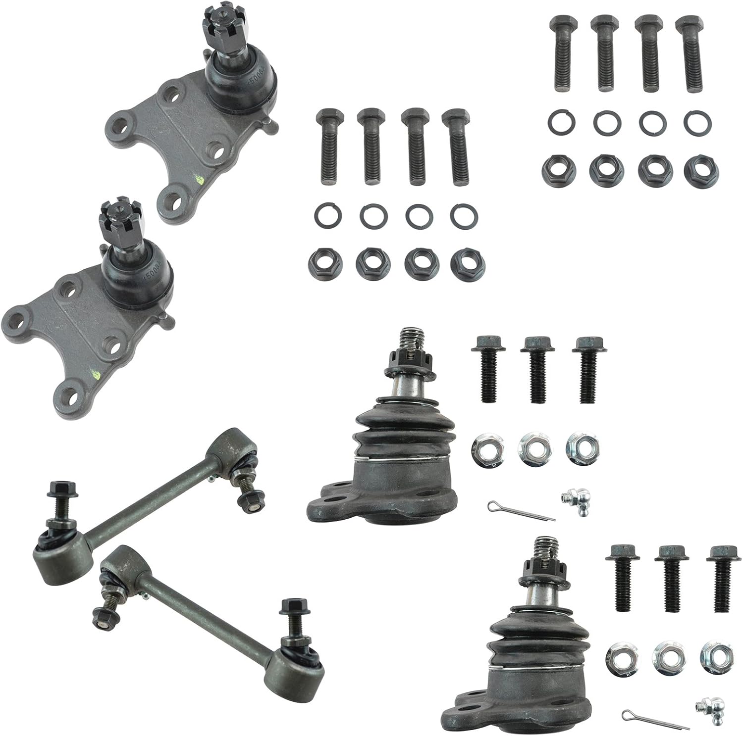 trq front suspension kit ball joint sway bar stabilizer link compatible with 2004-2012 chevrolet colorado gmc canyon 2007-2008 isuzu i-370 psa56444