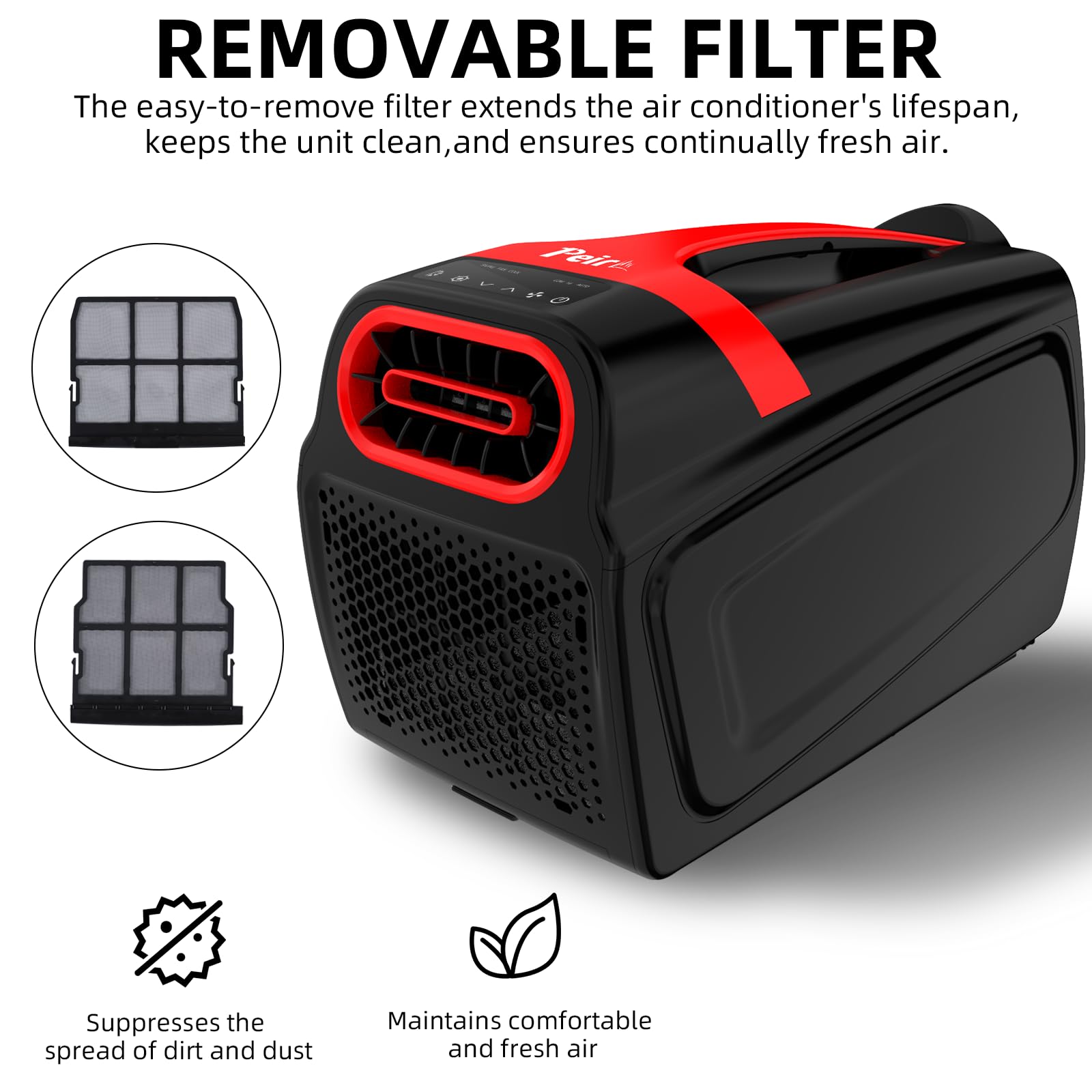 Climatizzatore mobile 3500BTU 3 in 1 con tubo di scarico | Raffreddamento Rapido Raffreddamento Ventilatore Deumidificatore Portatile Per Campeggio Camper Caravan