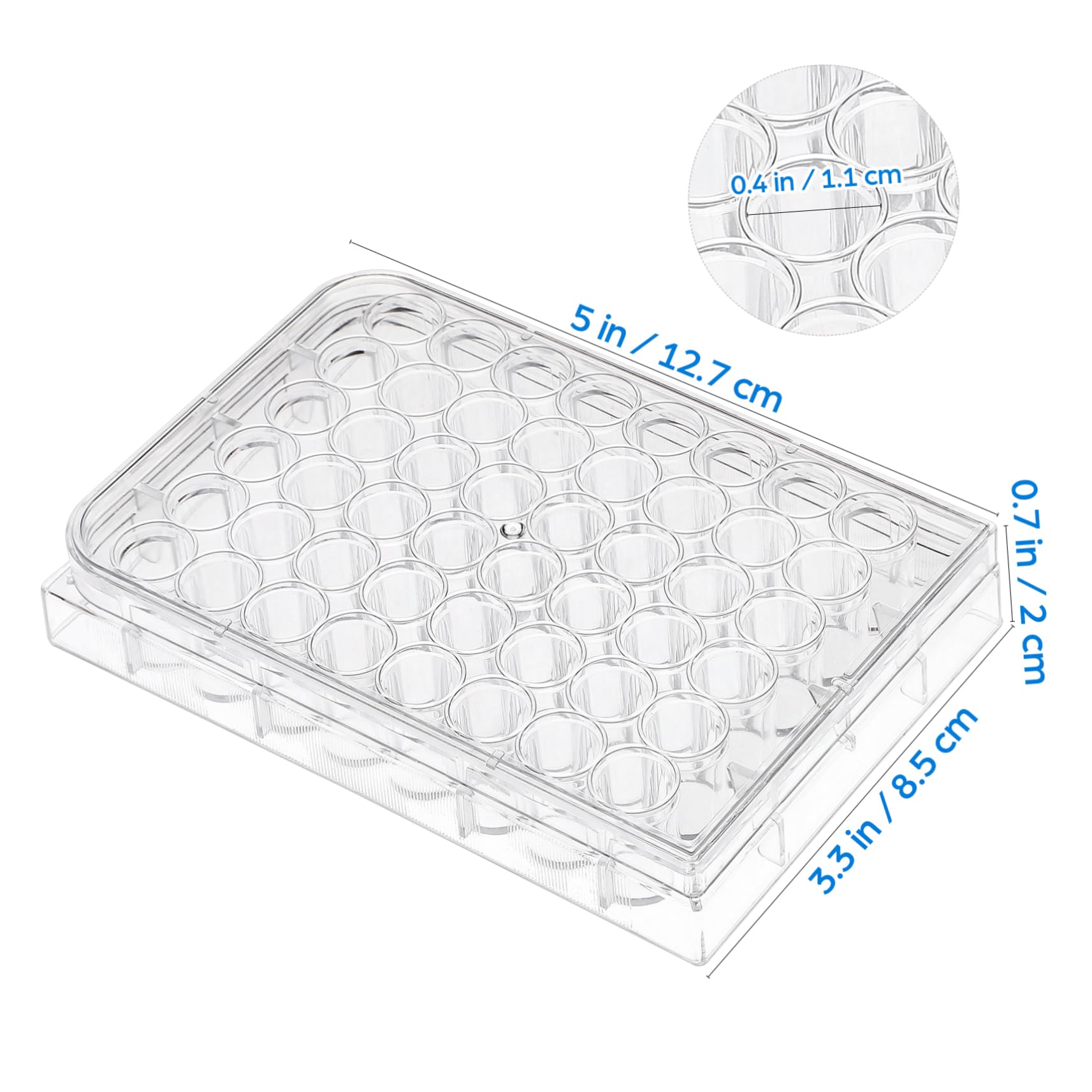 Gatuida 15piezas Placa De Cultivo Celular De Pocillos Para Experimentos Laboratorio Fabricada Virgen Para Cultivos Celulares y Reducción De Evaporación