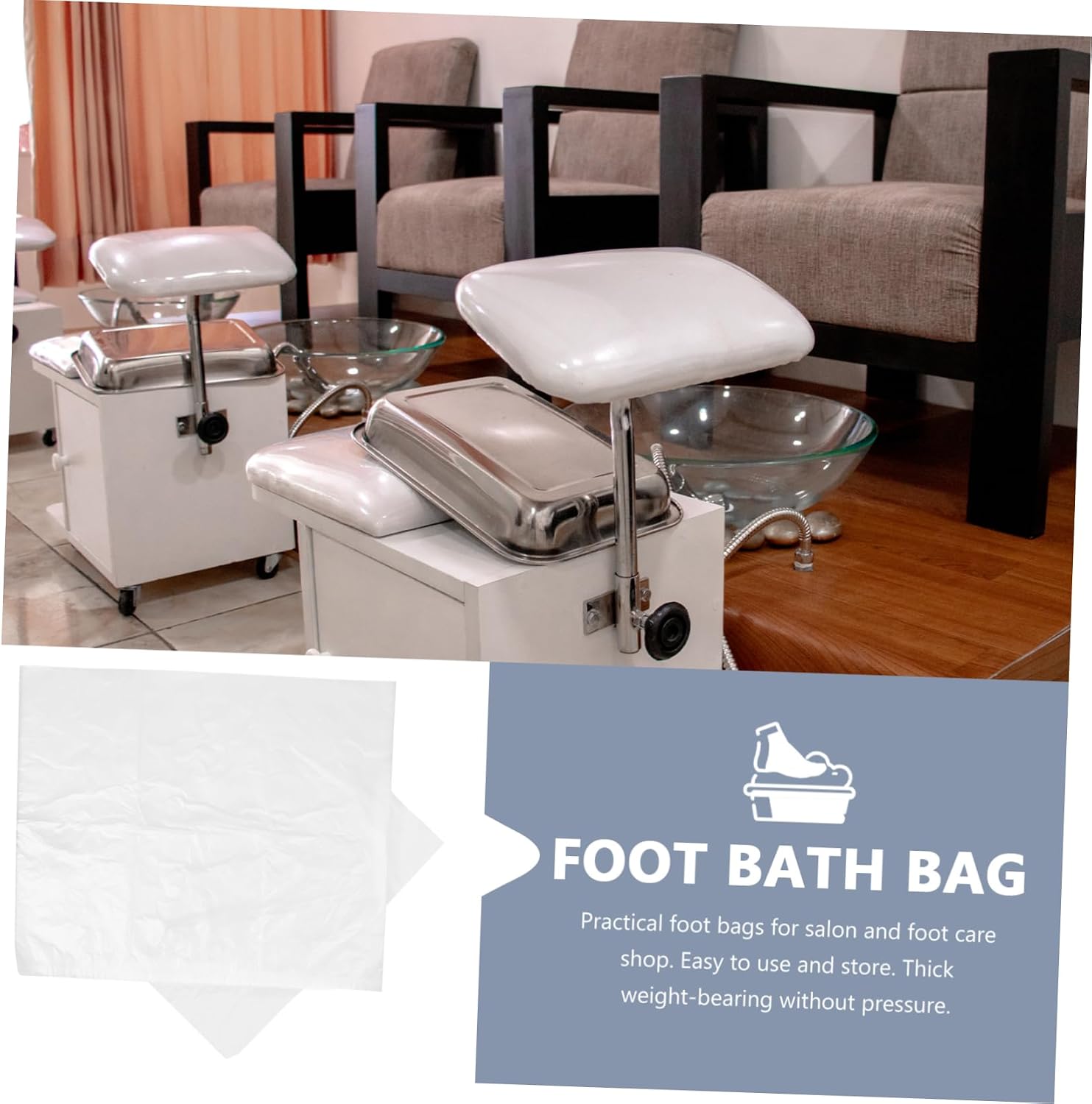 80Pcs Disposable Foot Bath Liners Thickened Foot Bath Bags for Home Salon Pedicure Supplies for Spa and Relaxation