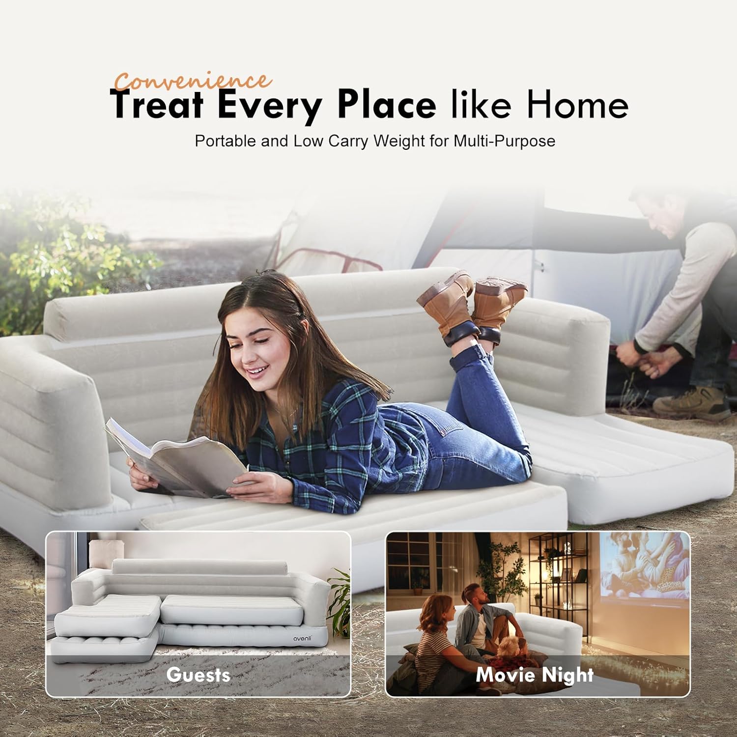 DIMAR GARDEN Inflatable Couch Corner Sofa, L-Shaped Palestine Ubuy