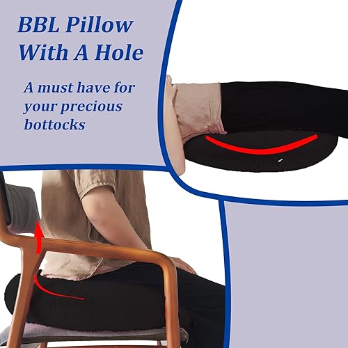 Miniatura 5 de BBL - Almohada después de la cirugía para dormir glúteos, almohada brasileña de levantamiento de glúteos para recuperación poscirugía para sentarse,