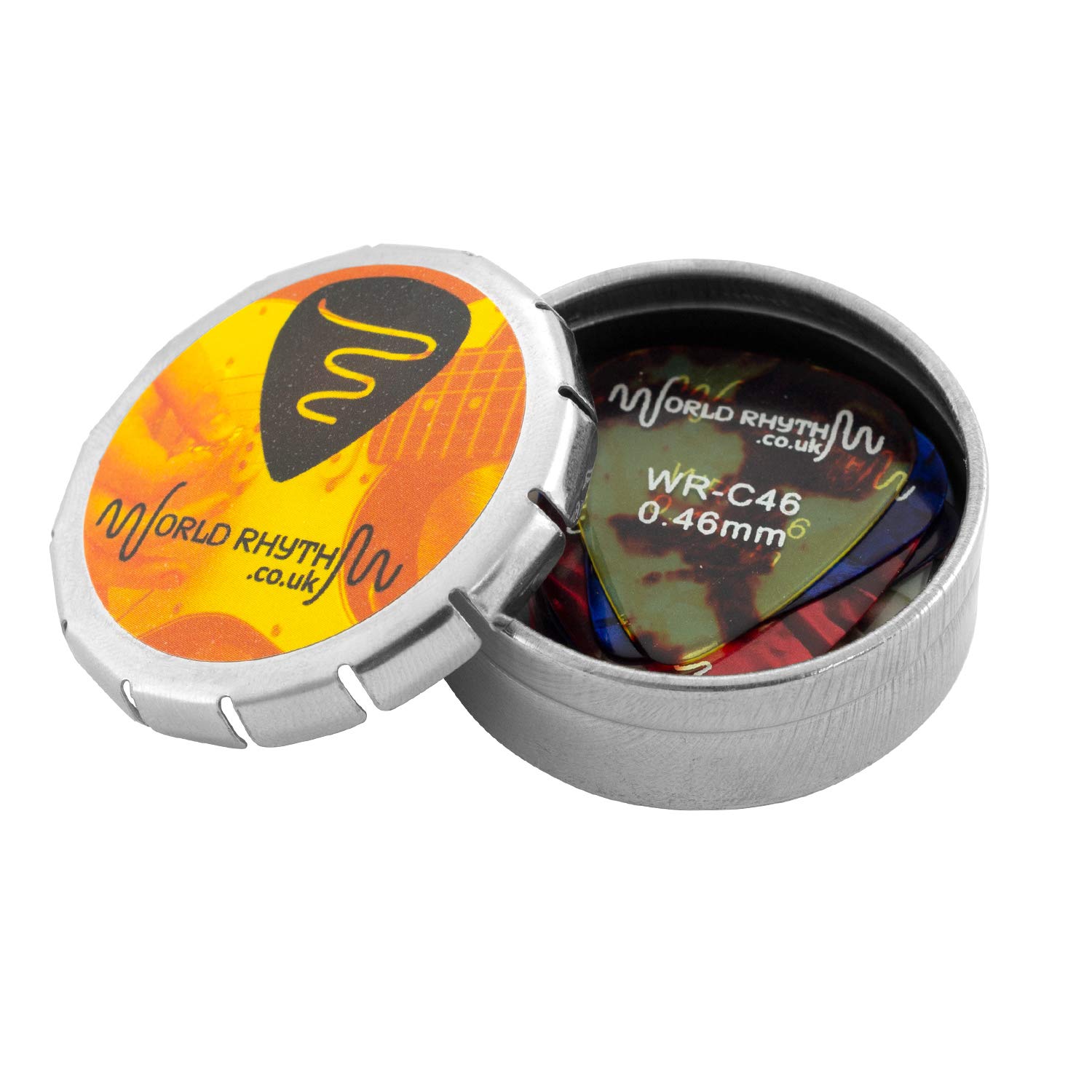 12 Plettri Per Chitarra World Rhythm &ndash; Celluloide 0,81 Mm &ndash; In Lattina, Per Chitarra Elettrica