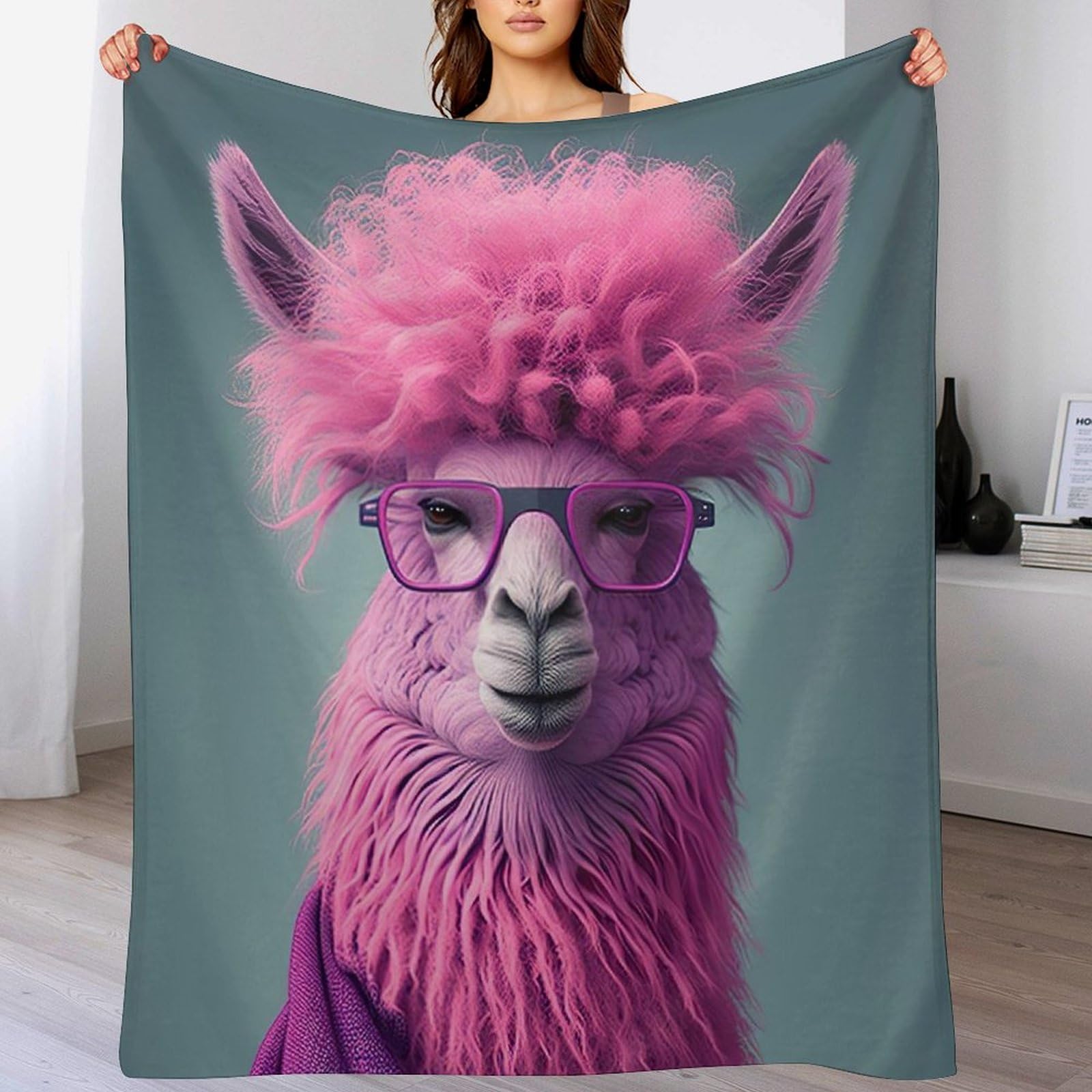 Couverture polaire flannel style alpaga pour vos soirées sur le canapé ou vos nuits de camping