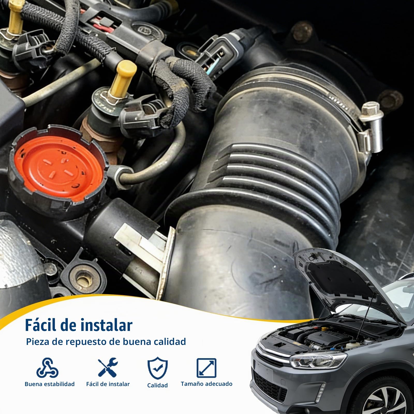 Manguera de turbo aire de carga apta para 1007 206 207 3008 307 308 407 C2 C3 C4 C5 Expert Partner 9687883680 para Berlingo Jumpy 1434E1 13717798147
