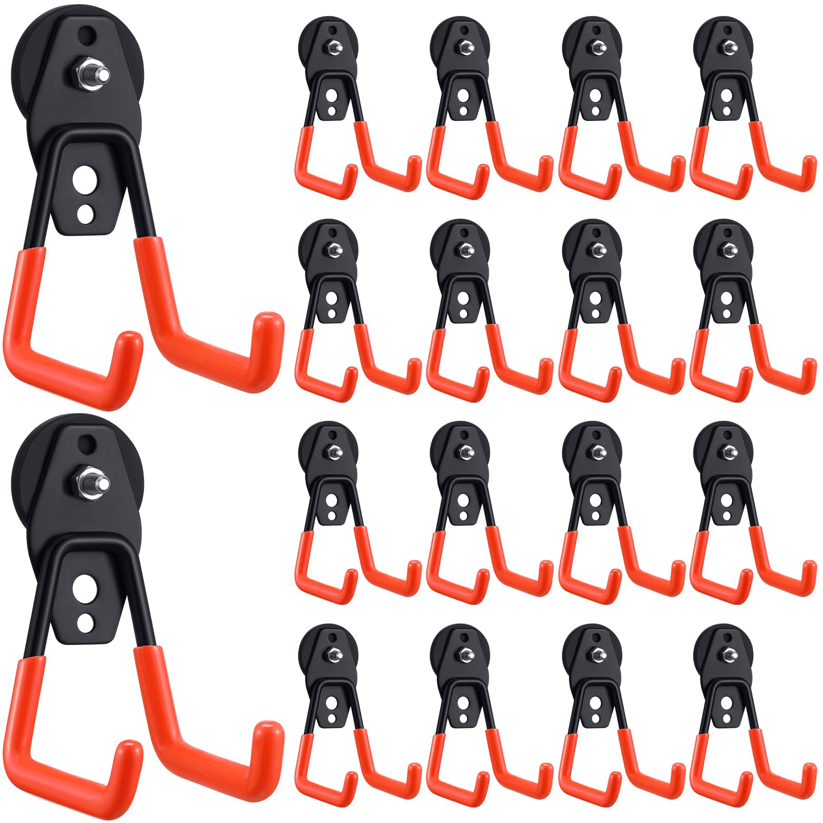 Landhoow 22 Pcs Large Magnetic Hooks Heavy Duty Magnet Hooks, Orange