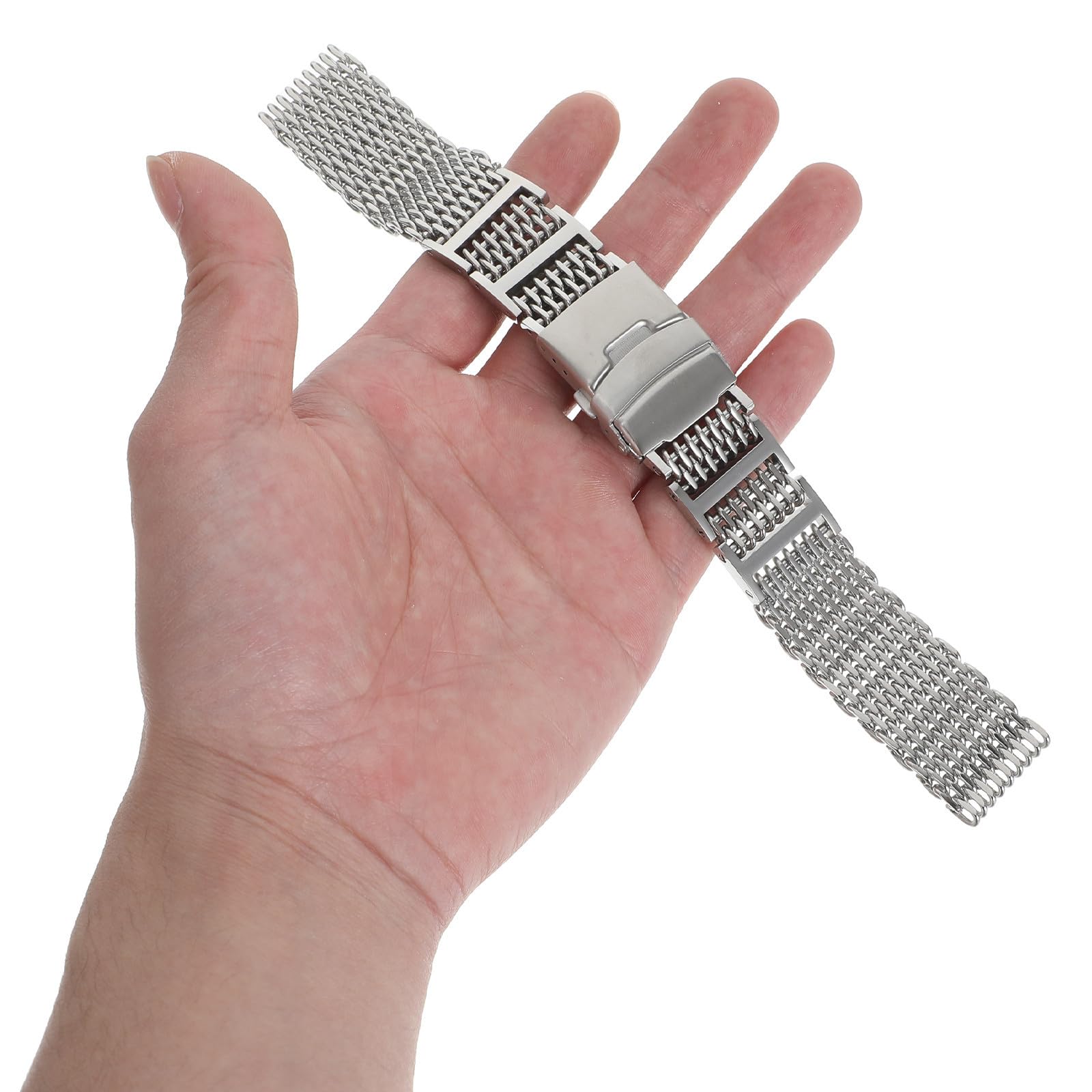 Cabilock Cinturino Shark Mesh 22mm in Acciaio Inossidabile Argento