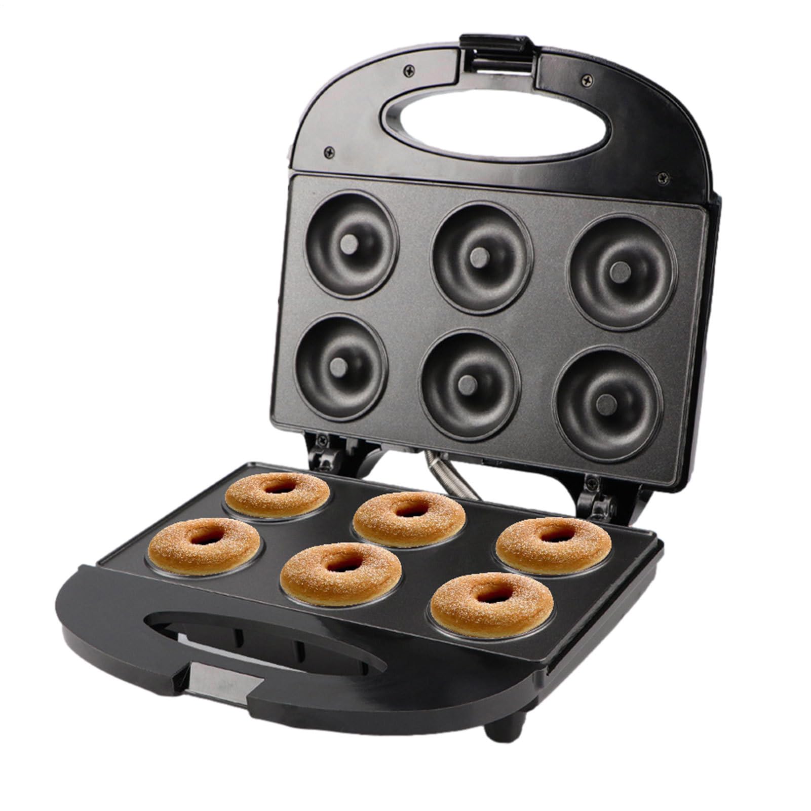 Mini Macchina Per Ciambelle 6 Postazioni Antiaderente Per Dolci | Macchina Per Muffin Con Di 750W Per Casa Famiglia Colazione Dessert Snack Dolci Pancake