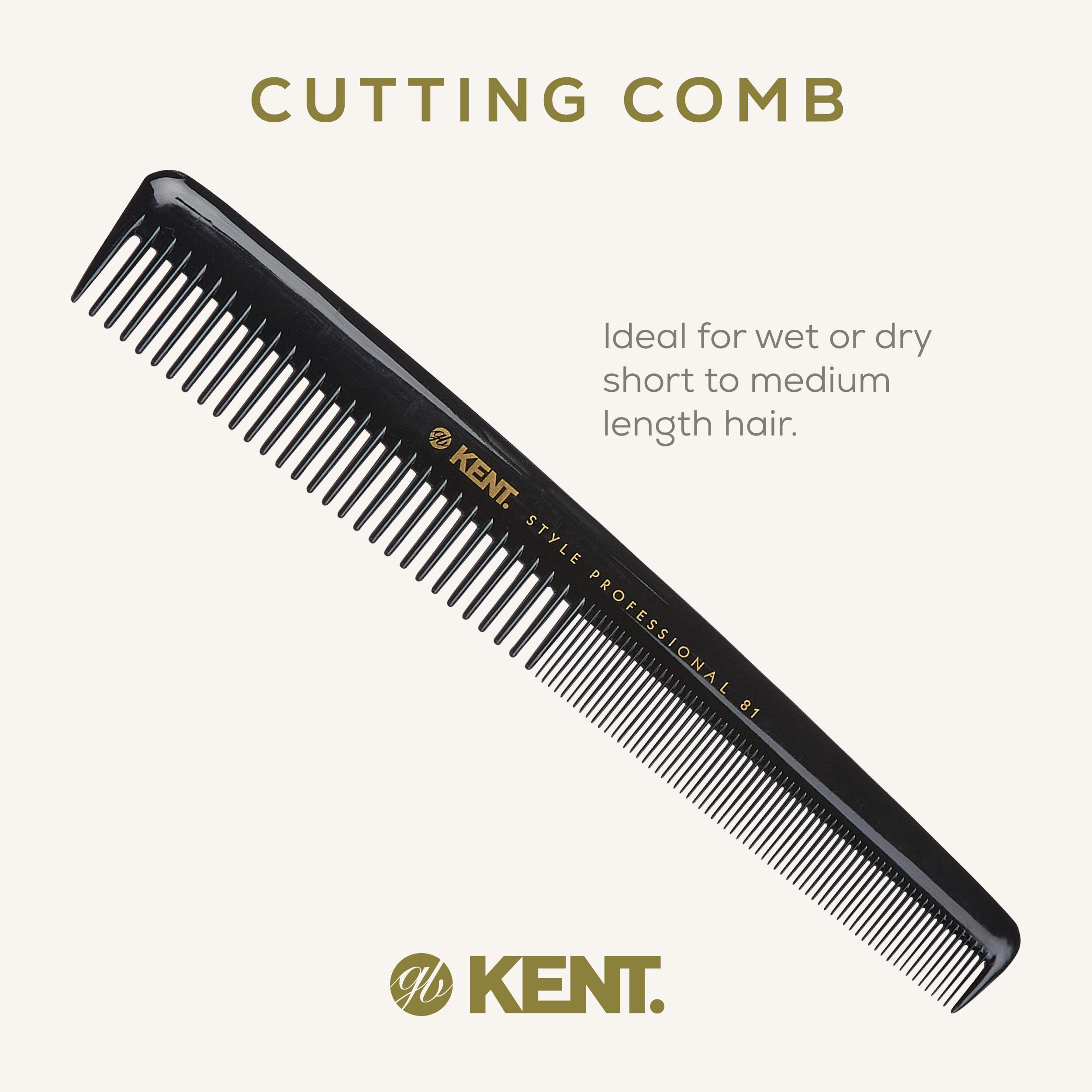 Kent SPC81 Salon-Style Dressing Cutting Comb - Professional Barber Haircut Comb for Styling and Teasing - Kent Quality Barber Supplies - Image 3