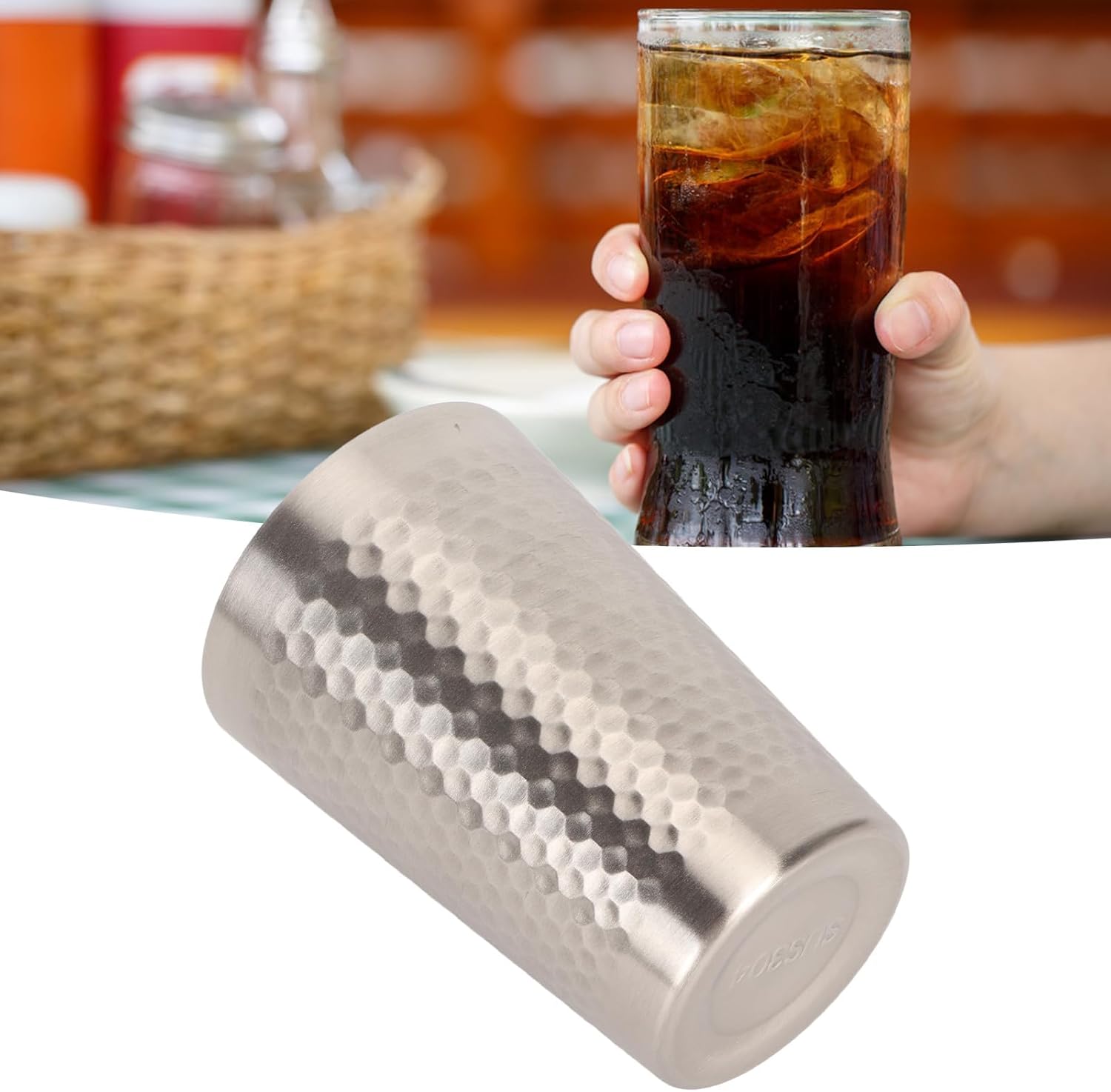 304 Stainless Steel Cup, 350ml Durably Multipurpose Water Coffee Cup, Hot Cold Drinking Cup with Double Wall, Elegant Streamlined Shape for Camping, Office, and Home Use