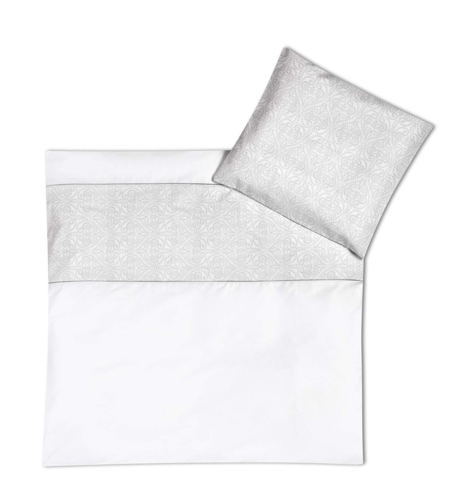 Julius Zöllner Babybettwäsche 100x135 Romantik Weiss Grau