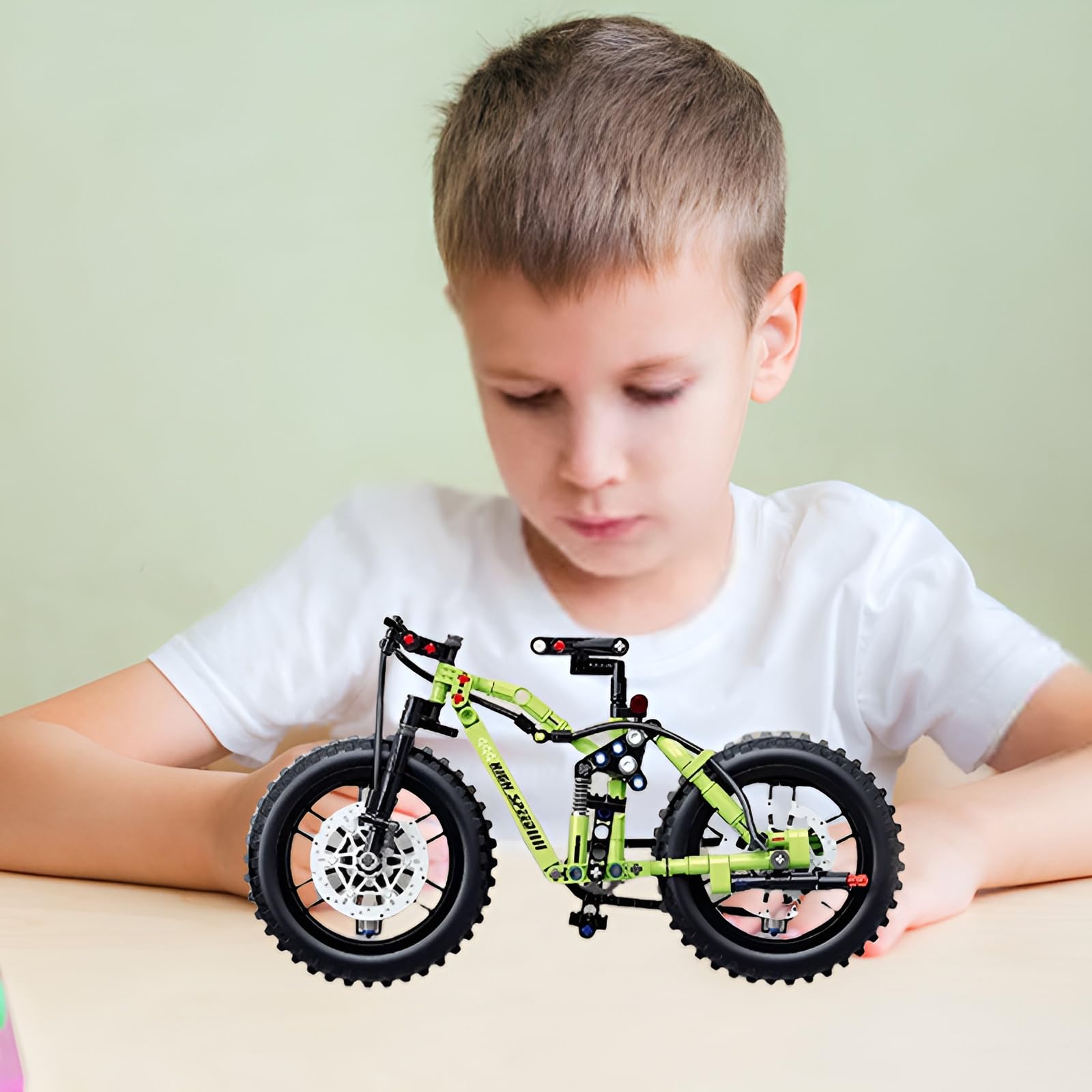 SymGrpu High Speed Mountain Bike Building Blocks Set, 244 Pieces Techinik Bicycle Building Bricks Kit - Image 4