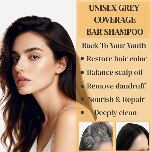 Miniatura 6 de 2 barras inversas de cabello gris, jabones de champú natural para oscurecer el cabello, jabón negro para cobertura de cabello gris, limpieza