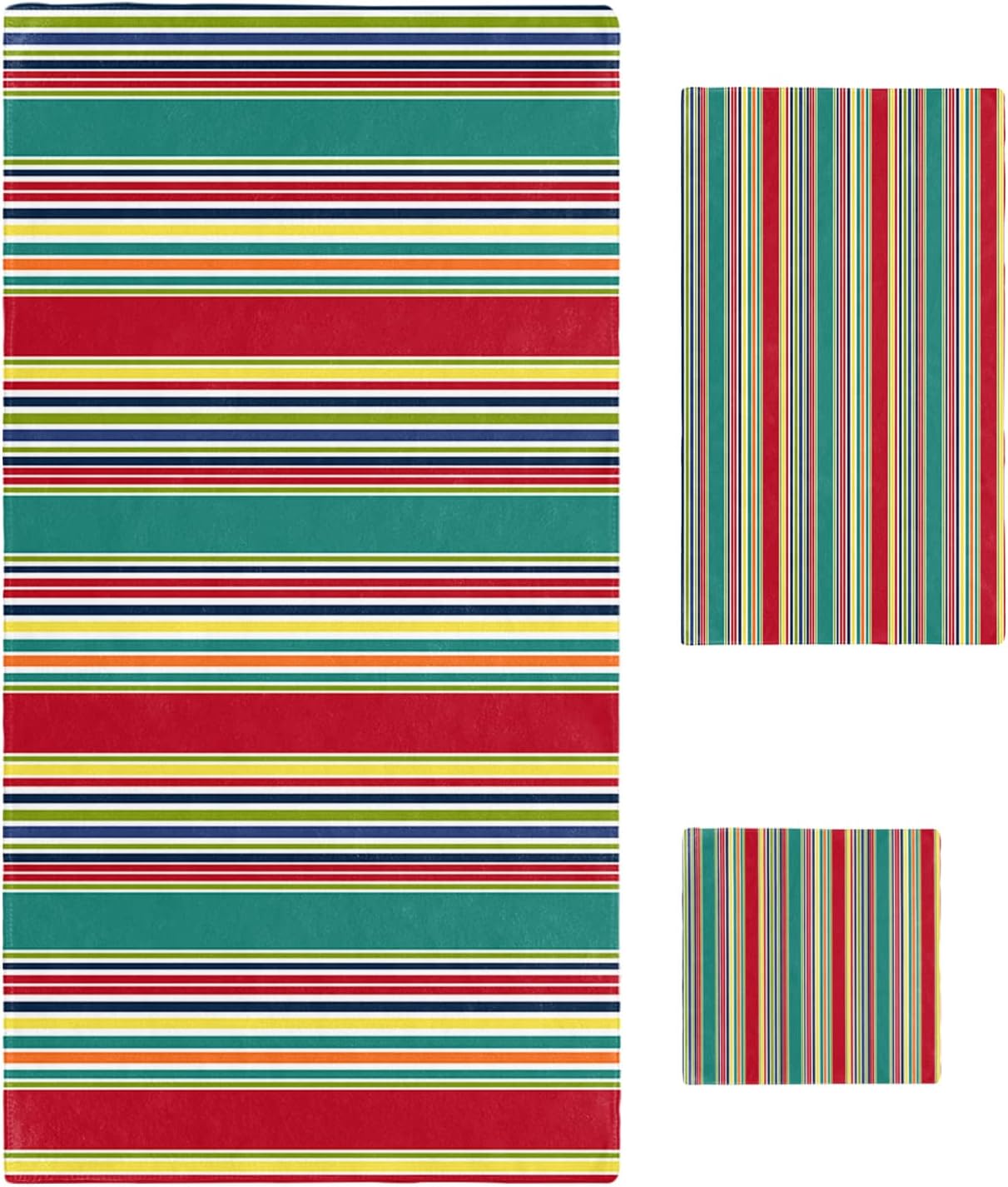 Bath Towel Sets,Retro Aztec Ethnic Tribal Totem Bathroom Towels Soft Hand Towel Washcloth Cotton Towel Set,Absorbent Soft Bath Set for Hotel Beach Pool Brown Black Art Towels