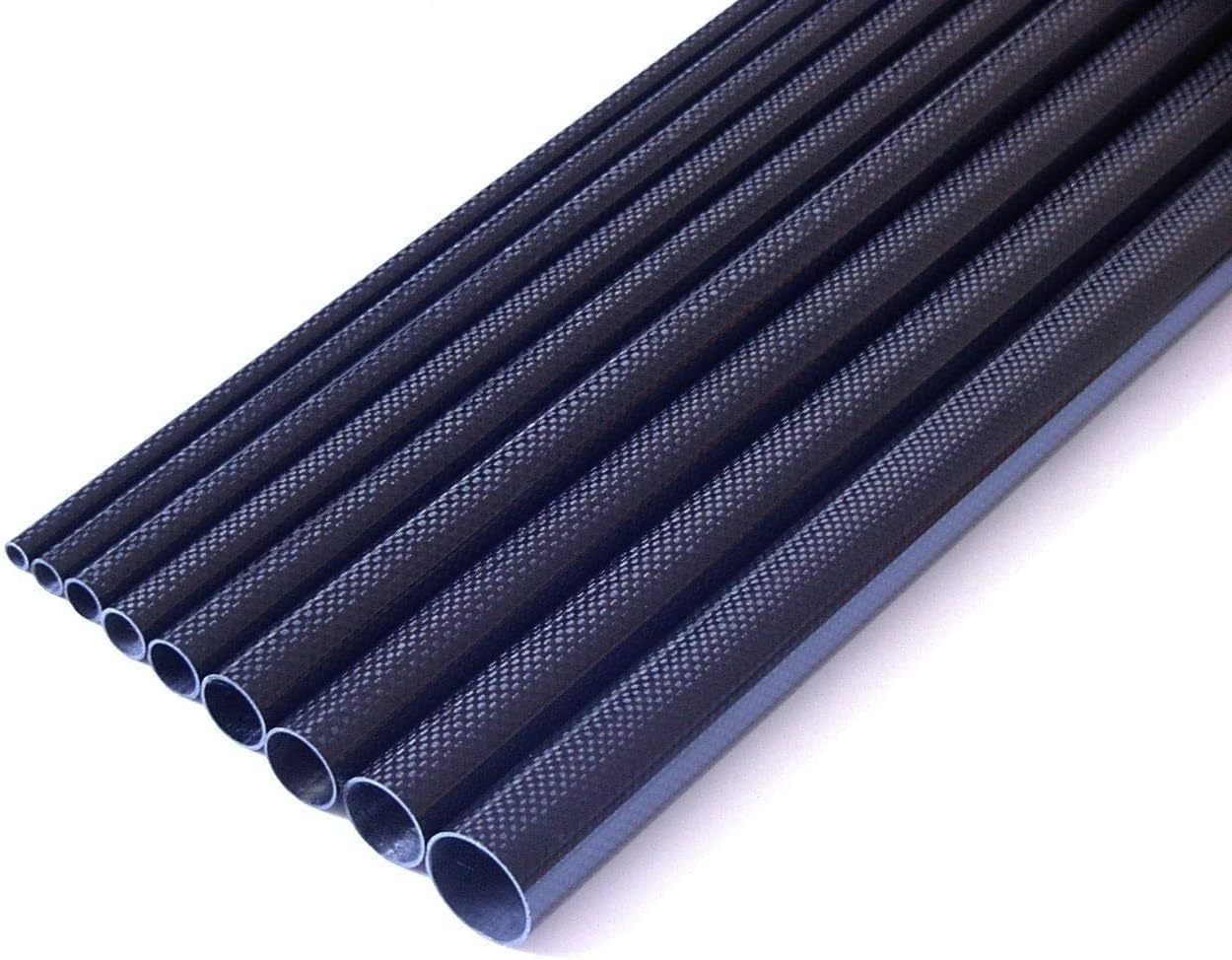 1x OD 14mm x ID 12mm x 1400mm (1.4 M) 3k Carbon Fiber Tube (Roll Wrapped) UK Stock~