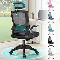 ALFORDSON Sedia da Ufficio Scrivania Ergonomica, Con Braccioli Pieghevoli