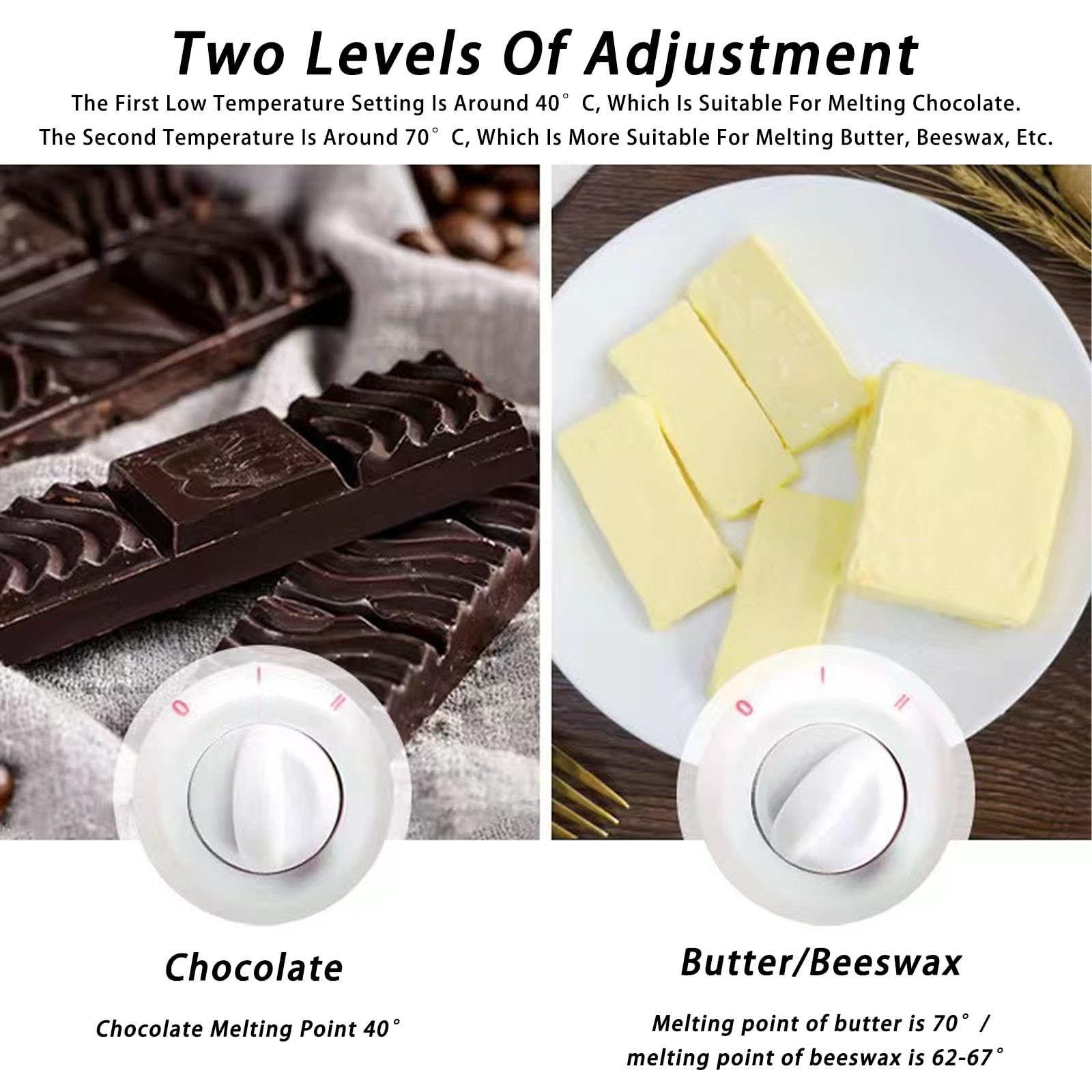 Olla de fusión de chocolate, kit de caldera doble eléctrica, derretidor instantáneo para dulces, queso y hornear, accesorio de cocina ideal