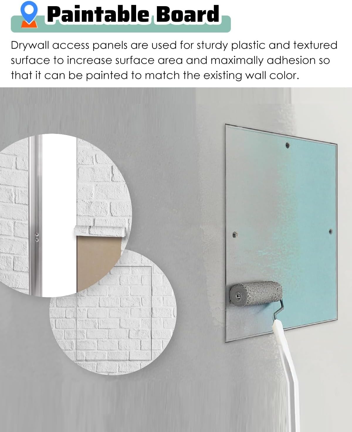 Extra Large Black Access Panel for Drywall - Lockable Concealed Inspection Cover for Wall & Ceiling, Ideal for Outdoor Kitchen, Tiles & Plasterboard (33"x24")