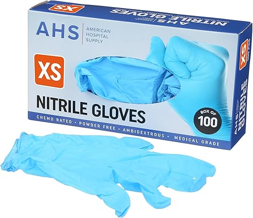 Miniatura 14 de American Hospital Supply Guantes de nitrilo, paquete de guantes de quimioterapia, sin polvo, de grado médico, guantes de examen Industrial