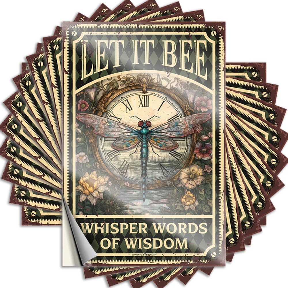 Stickers Gifts Custom Stickers, Bumper Waterproof Whisper Words of Wisdom Let It Be Dragonfly for Hydro Flask | Crazy Vinyl Decals for Girls Holiday Gift(8X12CM)