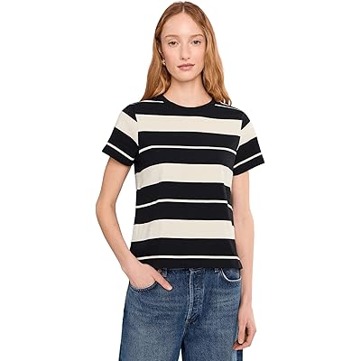 Sanctuary Timeless Tee vanilla creme/black stripe