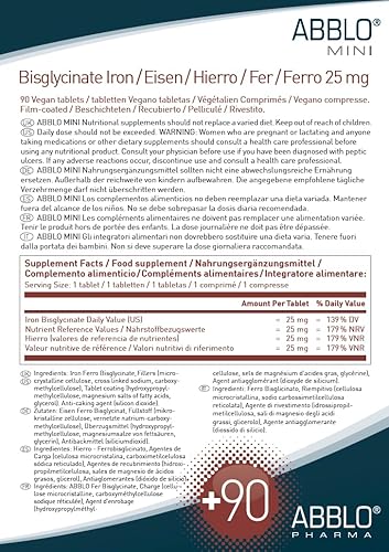 Miniatura 4 de El bisglicinato de hierro ABBLO es muy suave para el estómago y se puede tomar con alimentos y tabletas de calcio.