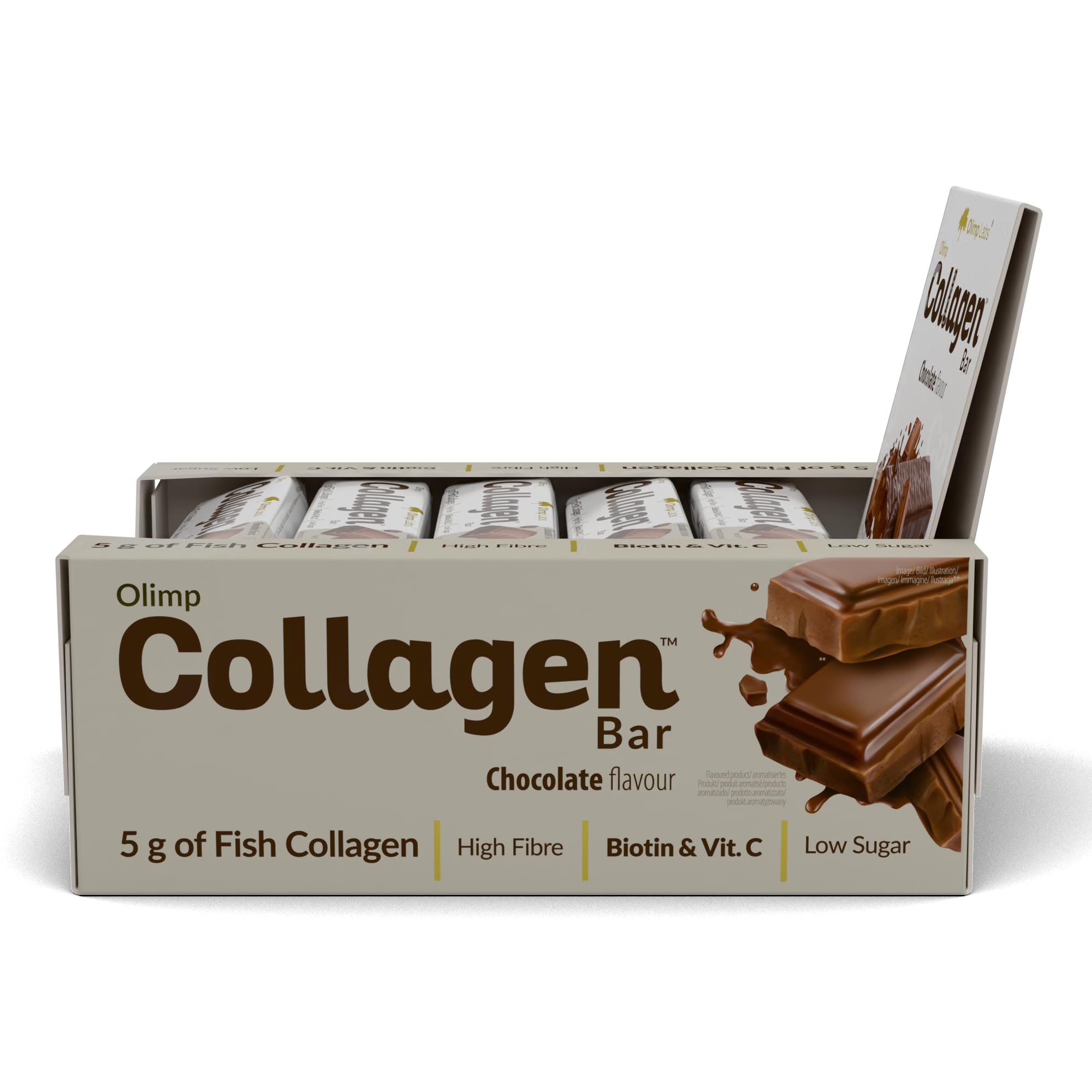 Olimp Proteinriegel - Collagen Bar 25 x 44g Chocolate | Powerbar Riegel