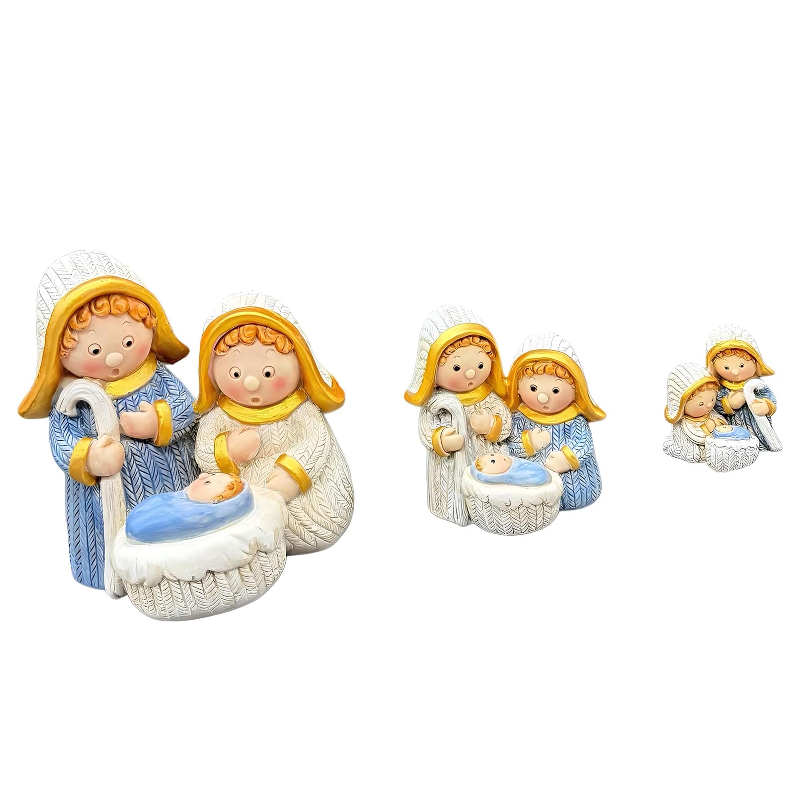 Msioytog Christmas Nativity Figurines Resin Nativity Scene Statue Holy Family Statues Table Centerpieces Religious Home Decors Christmas Figurines
