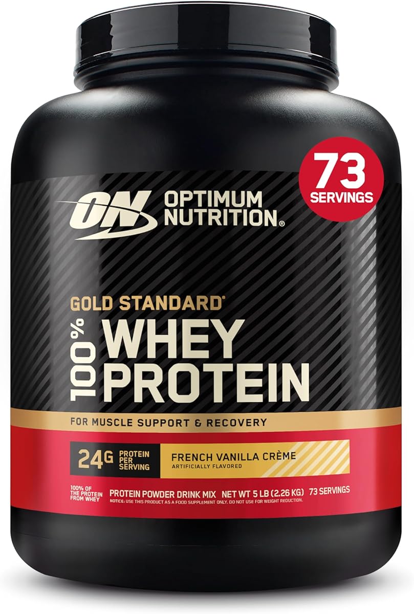 Optimum Nutrition Gold Standard 100% Whey Protein Powder, French Vanilla Crème, 5 Pound (Packaging May Vary) : Everything Else