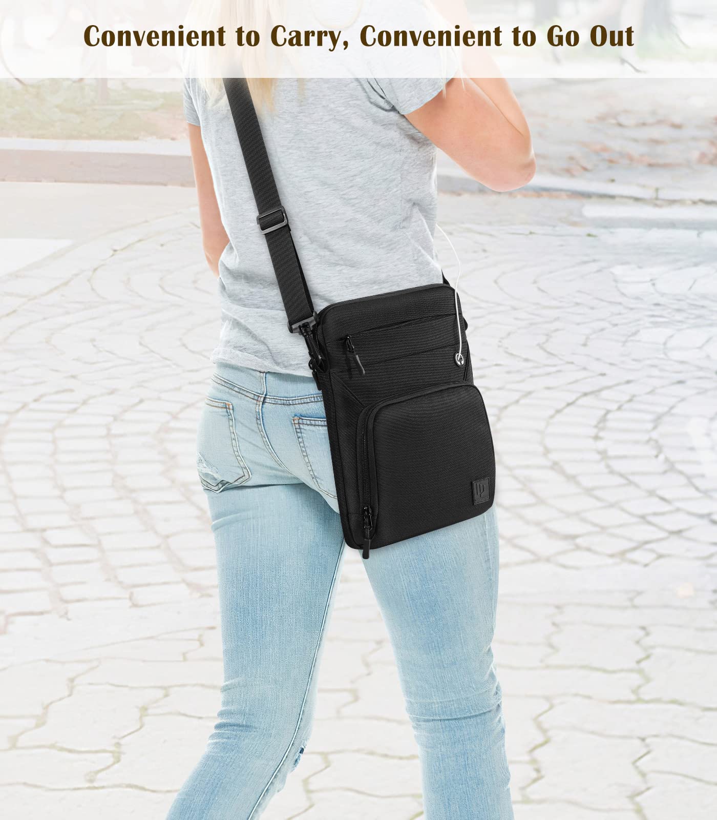 Dadanism 13 Pollici Custodia Borsa per Tablet con Tracolla per iPad Pro 13" M5/M4, iPad Air 13" M4/M3, MacBook Neo 13" 2026, MacBook Air 13" M5/M4, Galaxy Tab S10 FE Plus 13,1"/Tab S10+ 12,4", Nero