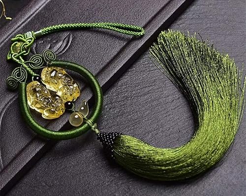 Vista 3 de Hecho a mano Feng Shui Pi YaoPi XiuBi Xie Lucky Charm borla colgante para riqueza Porsperidad
