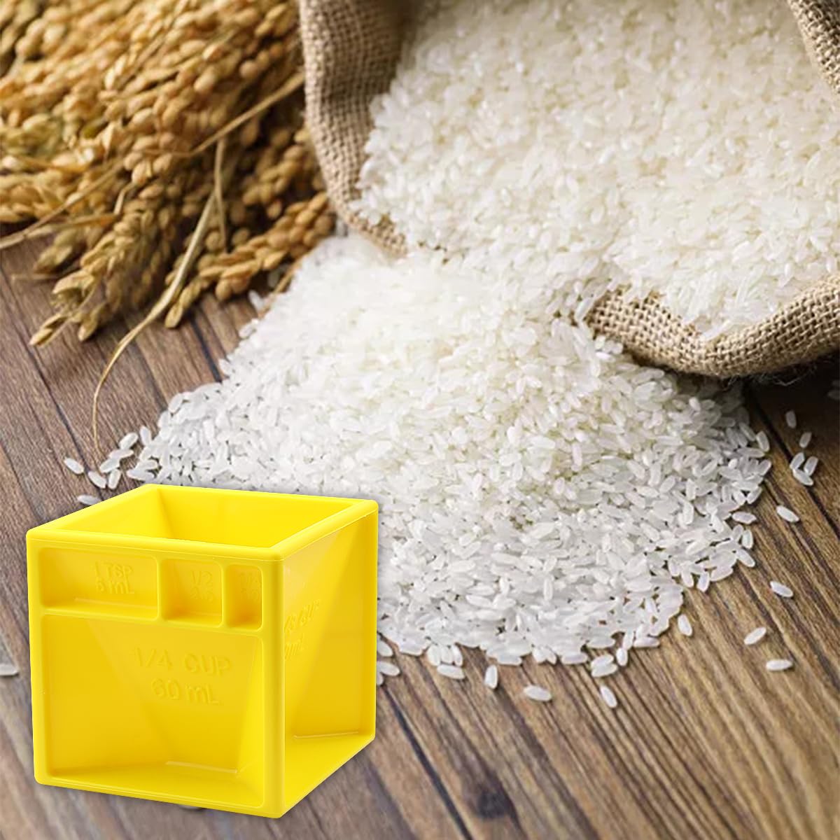 Cubo Misurino Multifunzione - Set Misurazione Liquidi E Solidi, Risparmio Spazio - Foto 12