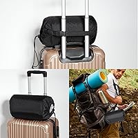 Vista 3 de Travel and Camping Pillow- Compressible Medium Firm Memory Foam Pillow with Carry Bag for Backpacking & Airplane, Lumbar Support. Breathable Cooling