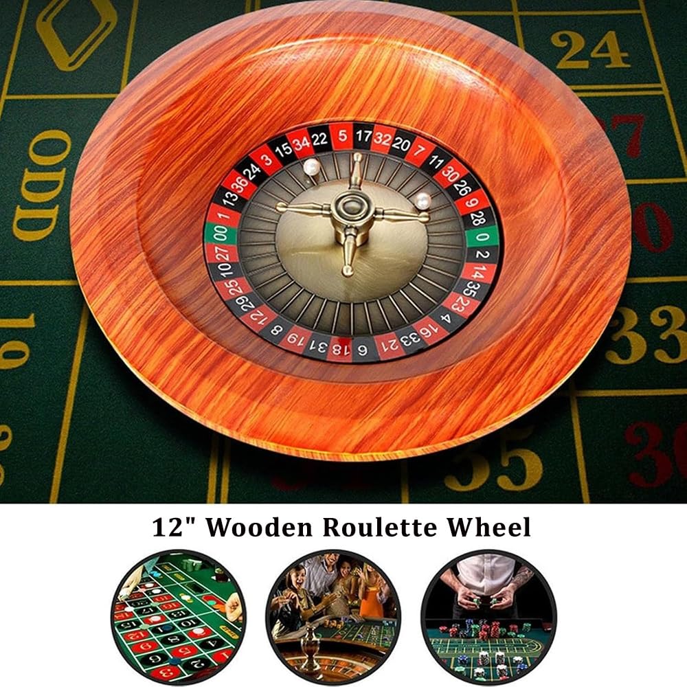 Jeu de roues de roulette de casino de style américain avec disposition double zéro pour jeux à domicile et événements sur le thème du casino