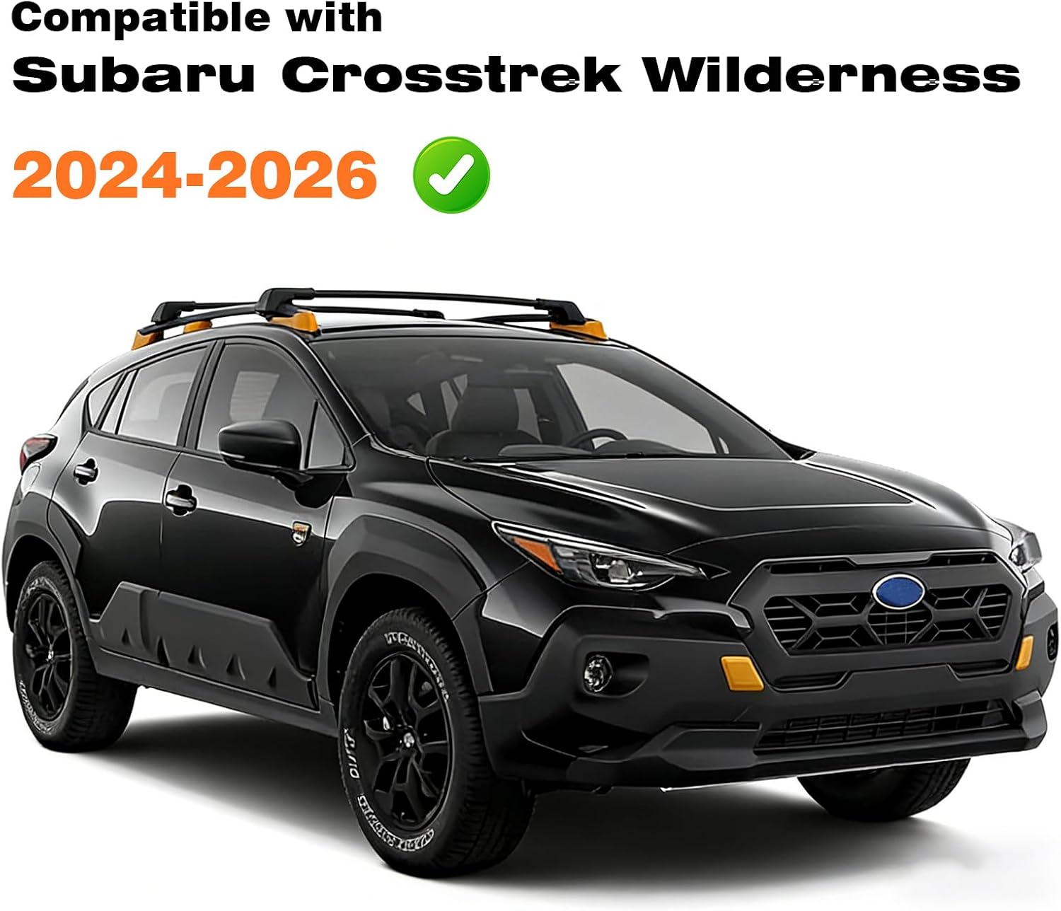 300 LBS Roof Rack Cross Bars Fit for Subaru Crosstrek Wilderness 2024-2026, Aluminum Heavy Duty Car Roof Rack, Adjustable Roof Cross Bars for Cargo Box, Kayak, Bike, Ski, Rooftop Crossbar Accessories