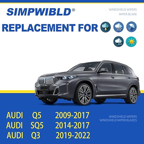 Vista 23 de SIMPWIBLD 3 limpiaparabrisas de repuesto para Hyundai Santa Fe/2013-2016 Mazda CX-5/2001-2007 Toyota Corolla 2007-2012, repuesto de equipo original