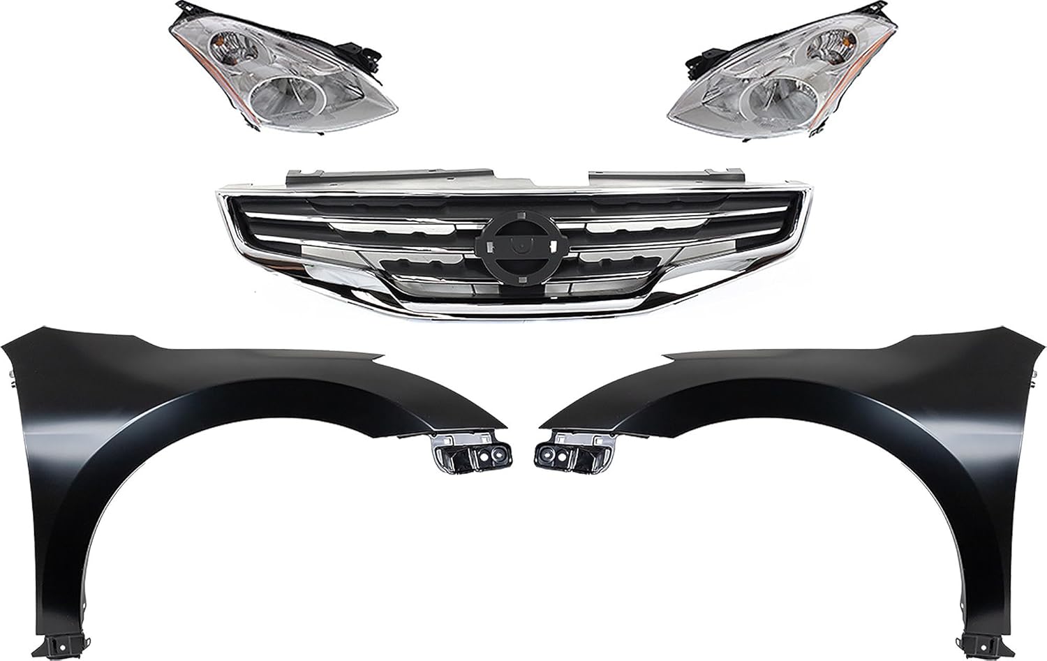 5-Piece Kit Headlight without Bulbs HID/Xenon SR Model Sedan without Bulb & ballast for 2010-2012 Nissan Altima SR 6 Cyl 3.5L