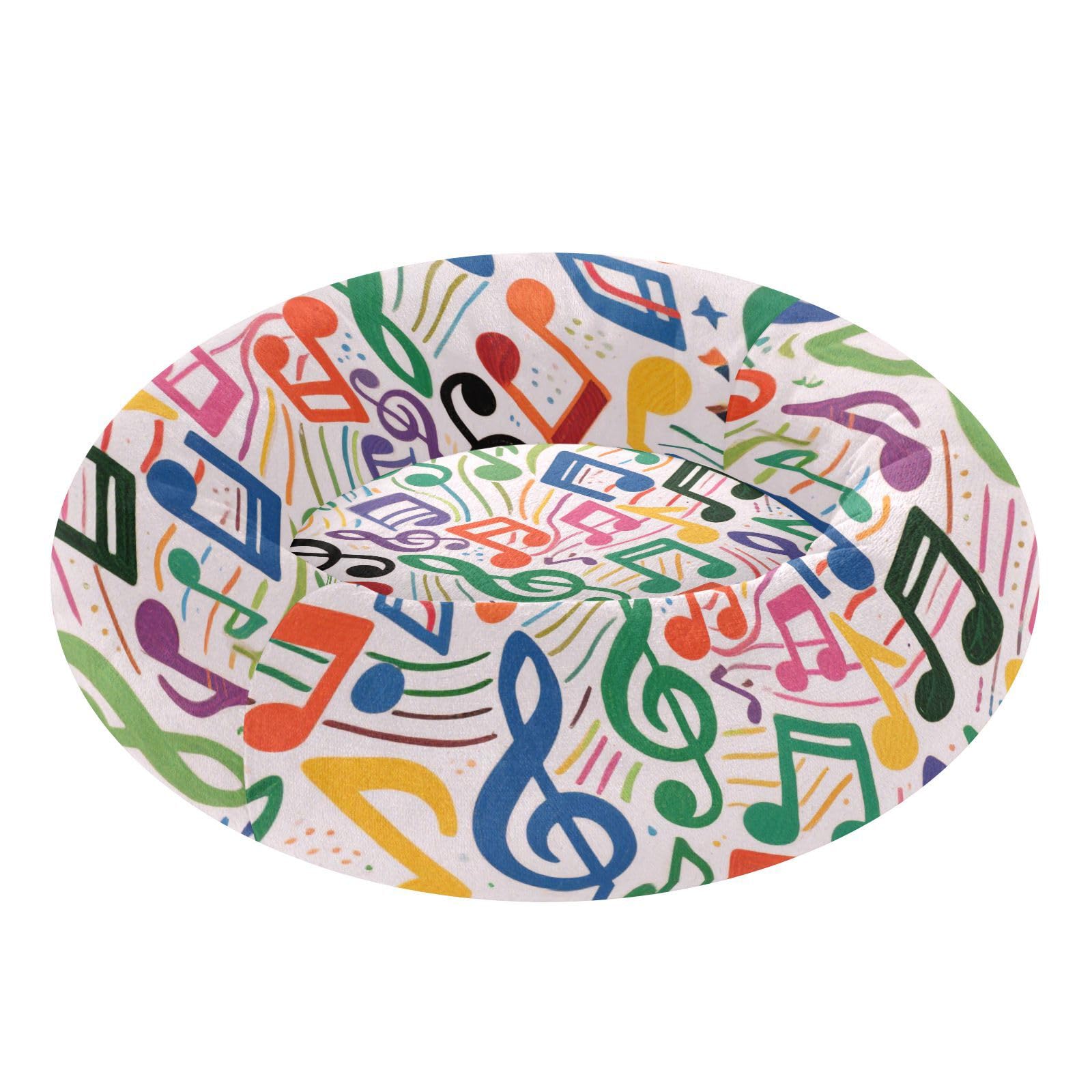 Coussin lavable avec symboles musicaux panier déhoussable pour petit animal S
