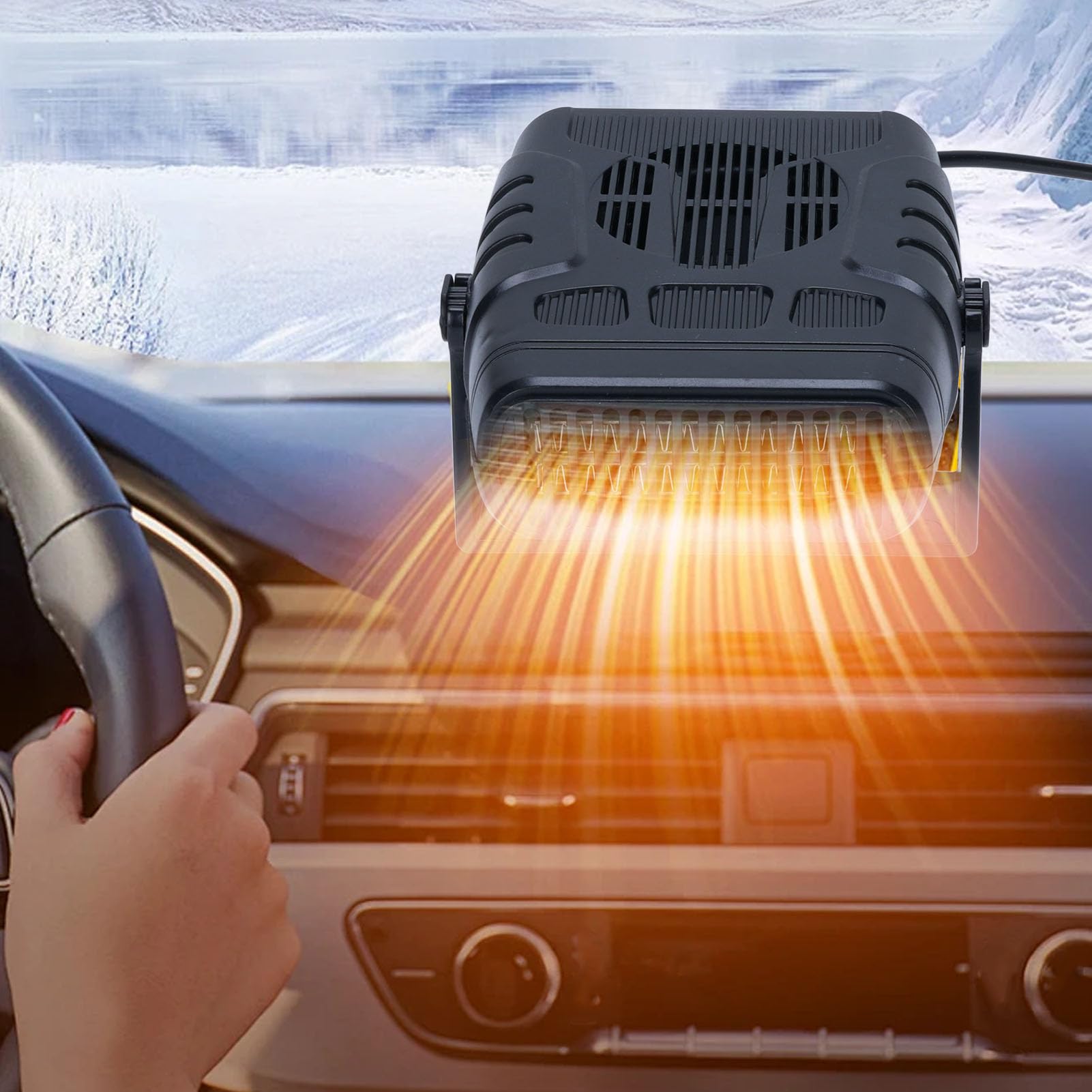 Fockety Riscaldatore a Pannello Solare, Riscaldatore Portatile per Pollaio da 30 W per L'inverno con Protezione Dal Surriscaldamento, Riscaldatori Ad Energia Solare per Serra