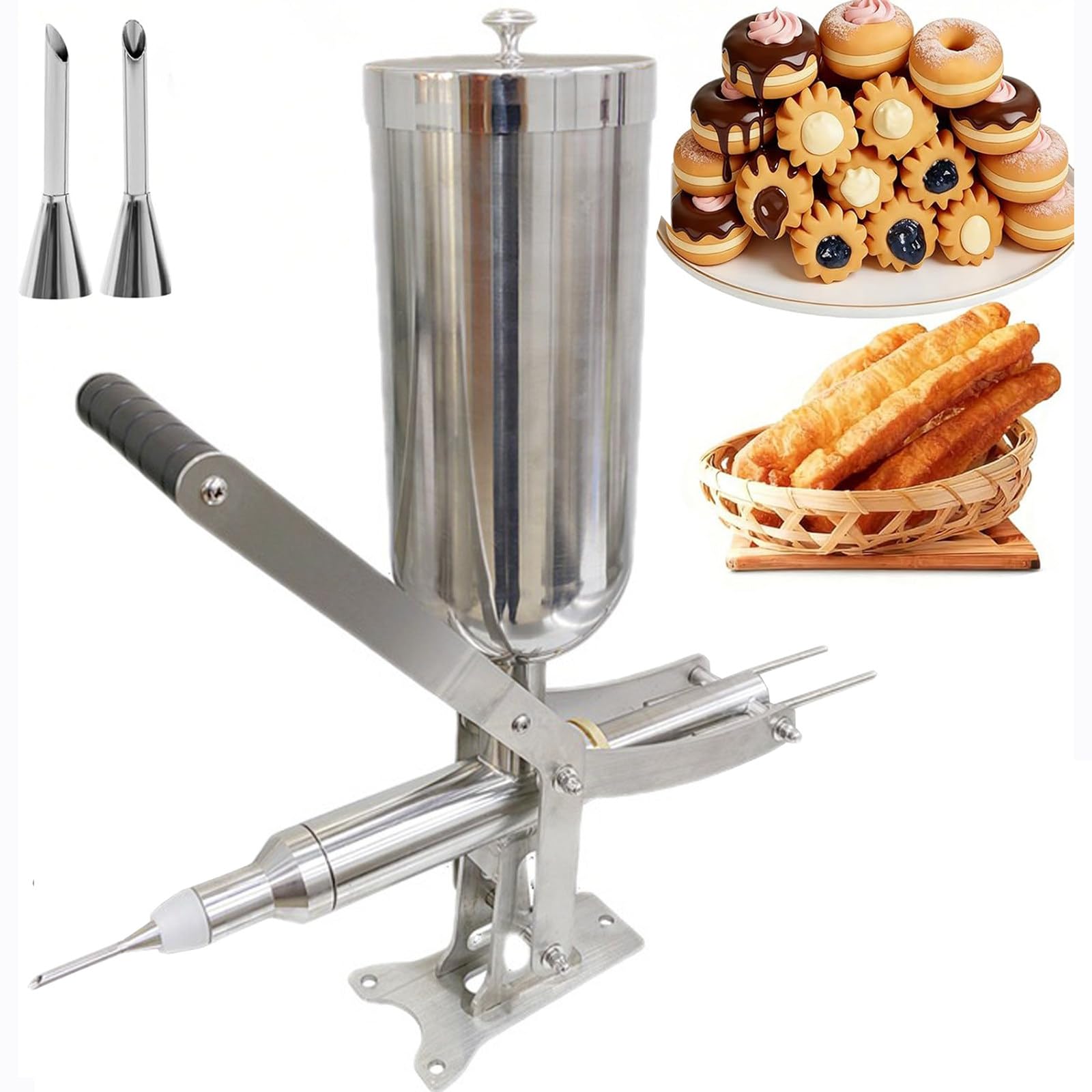 Manuelle Churros Maschine Edelstahl Churro Maker zum Frittieren Spanischer Donut Churrera Küchenwerkzeug