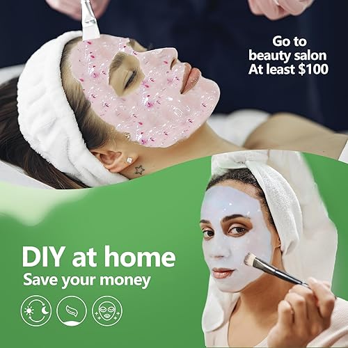 Miniatura 6 de Fokiabin Mascarilla facial profesional de gel natural para tratamientos faciales, máscara de goma iluminadora e hidratante, 23 onzas líquidas para