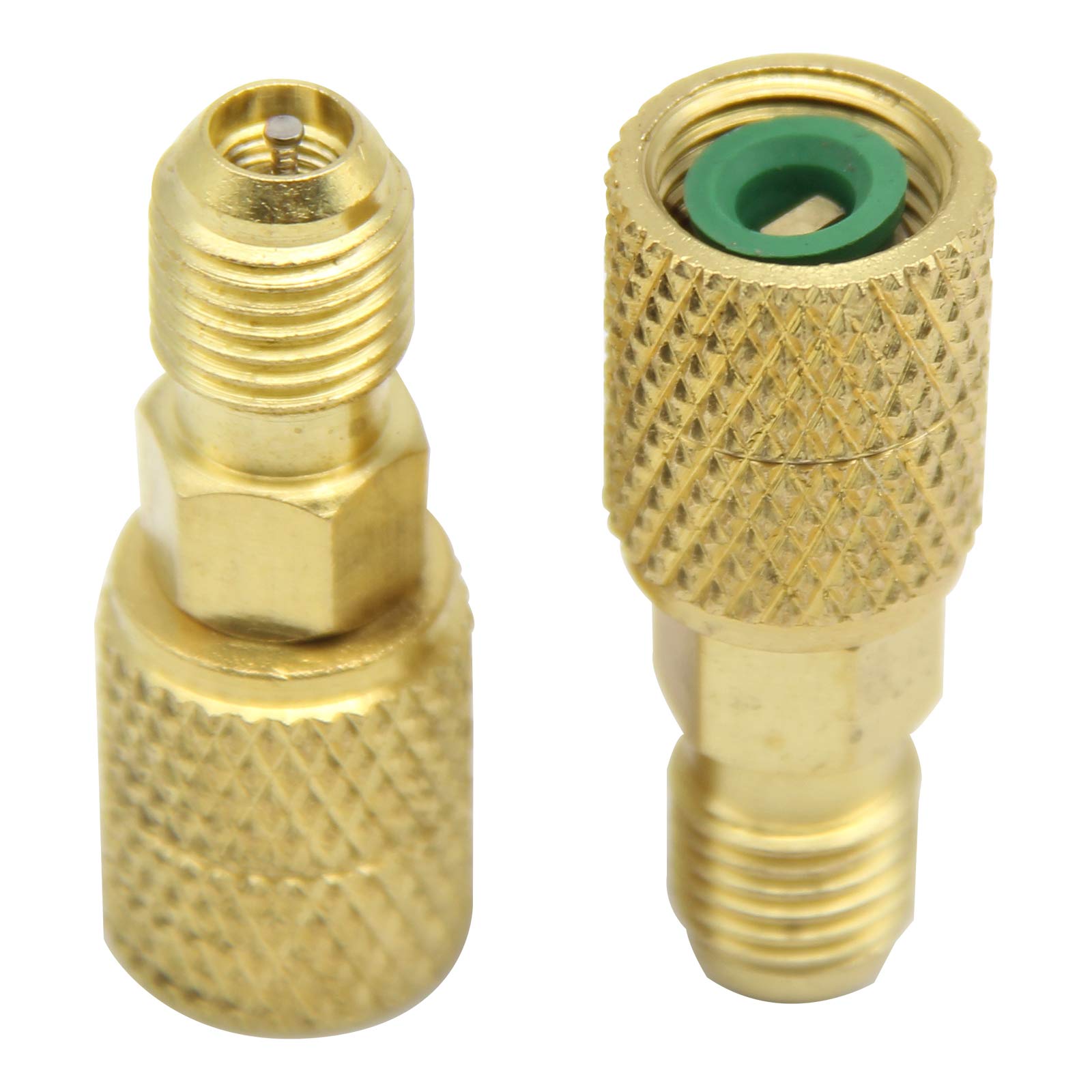 2 Adattatori R410A Da 5/16” Femmina A 1/4” Maschio – Raccordo Girevole Per Climatizzatori