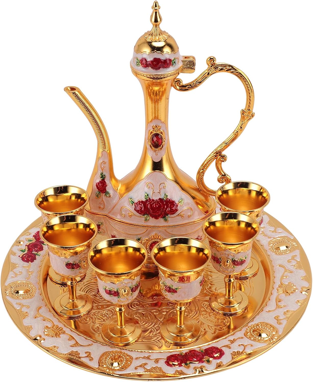 Vintage Turkish Coffee Pot Set Zinc Alloy Rustproof