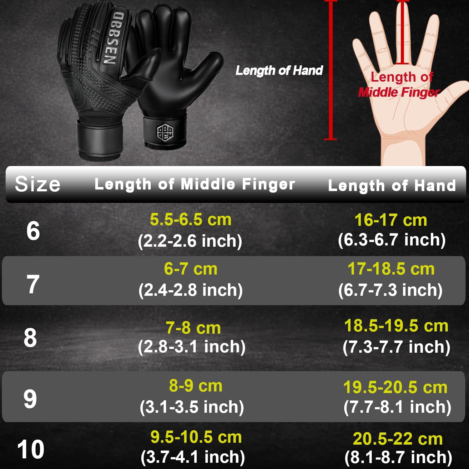 Soccer Goalie Gloves for Kids, Youth&Adult Soccer Goalkeeper Gloves, Strong Grip Anti-Slip Latex Palm Breathable Goalkeeping Gloves with Fingersaves