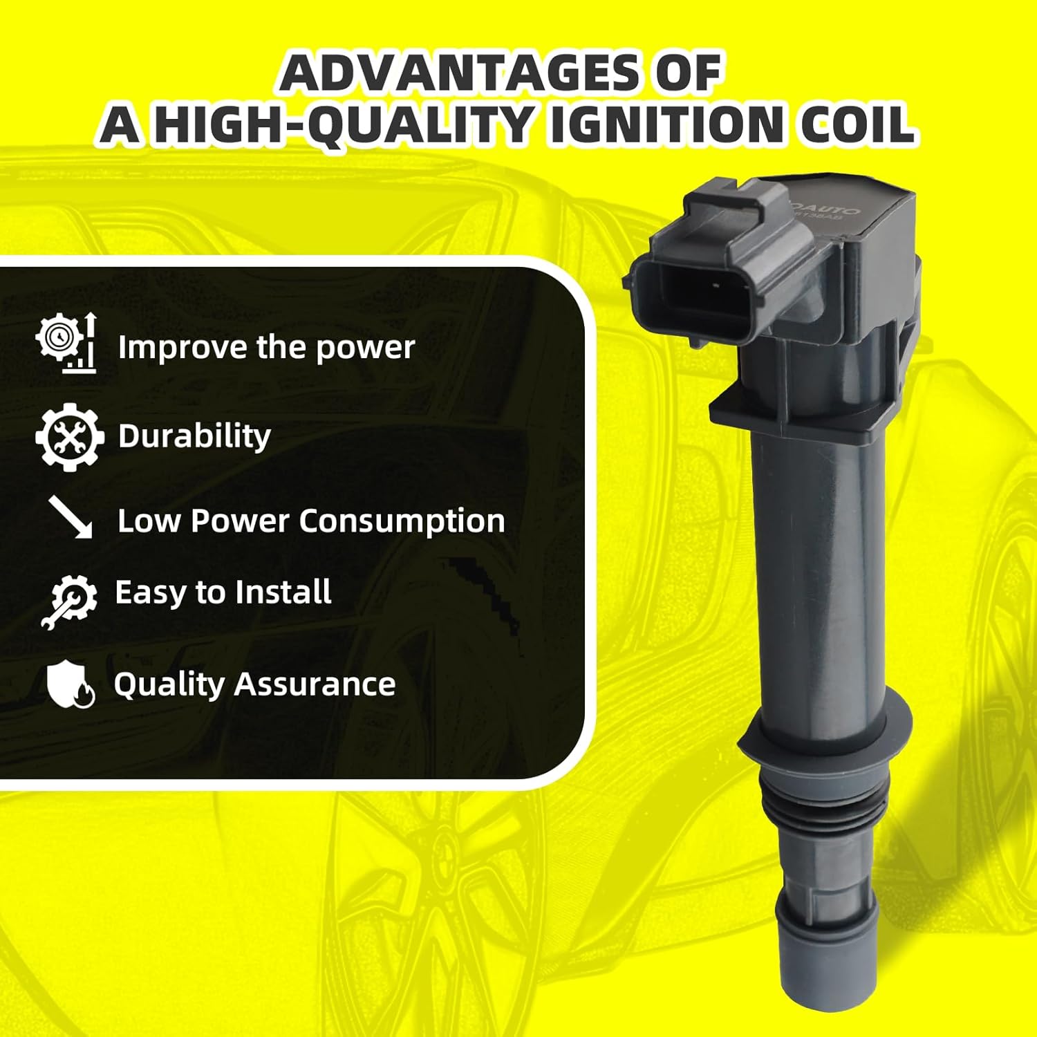 Set of 6 Ignition Coils Pack UF270 56028138AB & 6 PCS Iridium Spark Plugs Compatible with Dodge Ram 1500 Durango Dakota Jeep Grand Cherokee Commander - 3.7L V6