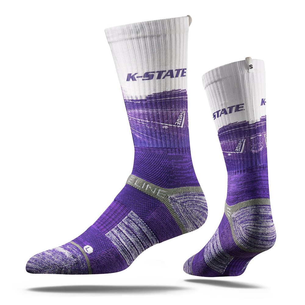 Strideline Kansas State Wildcats Strapped Fit 2.0 Socks - Campus View