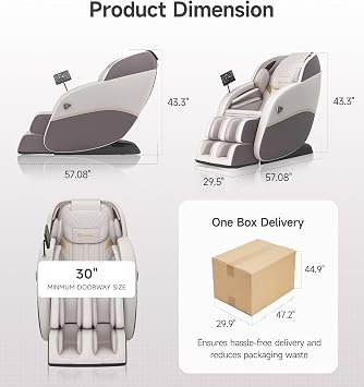 Real Relax 3D Massage Chair Full Body SL-Track Recliner Favor-22 | 16 Auto Modes, 4 Massage Techniques, Voice Broadcast, Body Scan, Foot Rollers, Zero Gravity, Bluetooth, Brown