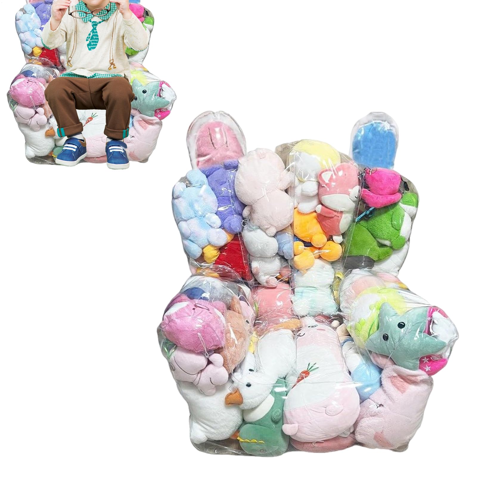 Plush Toy Storage Bag | Plush Toy Organizer for | with Zipper for Living Room Playroom School Boys Girls